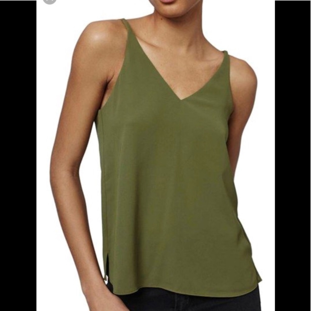 Top shop Olive double strapped tank top